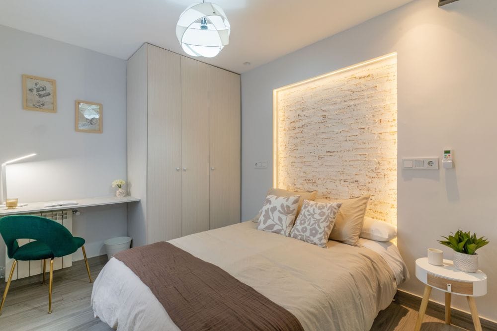 Modern room with private bathroom