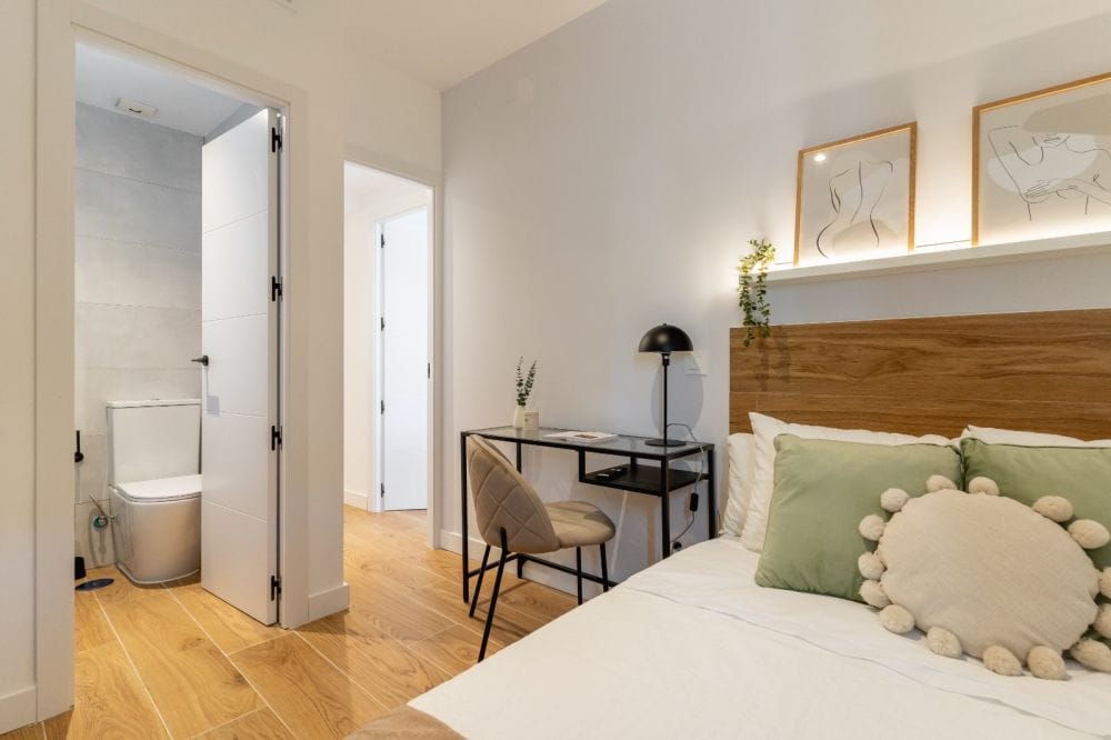 Modern room with private bathroom